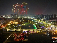 图集 | “荆州十二时辰·荆马之夜”无人机秀点亮古城夜空