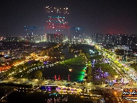 图集 | “荆州十二时辰·荆马之夜”无人机秀点亮古城夜空