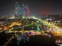 图集 | “荆州十二时辰·荆马之夜”无人机秀点亮古城夜空
