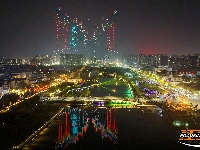 图集 | “荆州十二时辰·荆马之夜”无人机秀点亮古城夜空