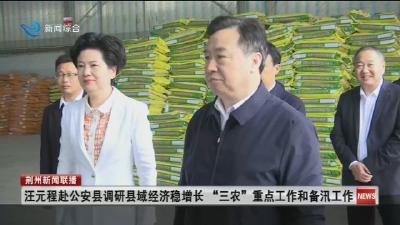 汪元程赴公安县调研县域经济稳增长“三农”重点工作和备汛工作