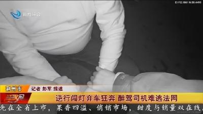 逆行闯灯弃车狂奔    醉驾司机难逃法网