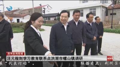 汪元程到学习教育联系点洪湖市螺山镇调研