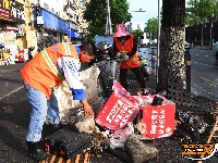 图集 | 道路恢复如初 红马甲是城市最耀眼的风景