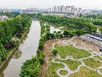 新北门护城河环河口袋公园建成 市民休闲添新景