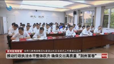 全市行政执法规范化建设达标活动试点工作推进会召开