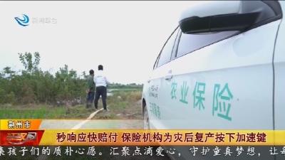 秒响应快赔付   保险机构为灾后复产按下加速键
