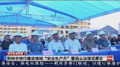 荆州市举行建设领域“安全生产月”暨扬尘治理观摩会