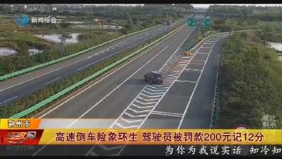 高速倒车险象环生   驾驶员被罚款200元记12分