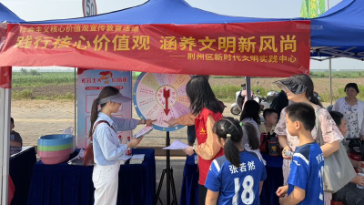 荆州区开展“践行核心价值观 涵养文明新风尚”宣传教育活动