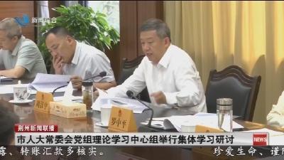 市人大常委会党组理论学习中心组举行集体学习研讨