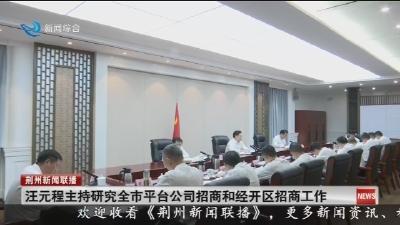 汪元程主持研究全市平台公司招商和经开区招商工作