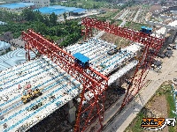 图集 | 李埠长江公铁大桥1标段 日均架设190吨的预制梁4榀