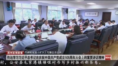市政府党组 (扩大) 专题会议召开