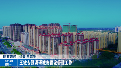 王敏专题调研城市建设管理工作