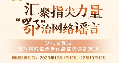 湖北省首届互联网辟谣优秀作品投票开始啦！