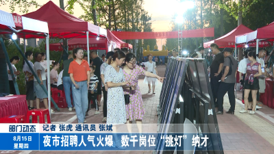 夜市招聘人气火爆  数千岗位“挑灯”纳才