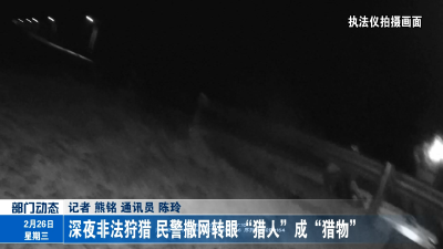 深夜非法狩猎 民警撒网转眼“猎人”成“猎物”