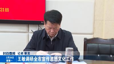  王敏调研全市宣传思想文化工作
