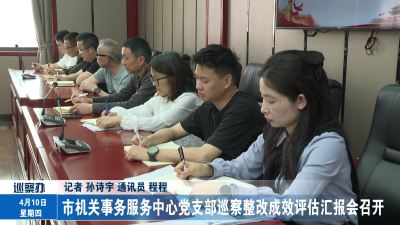 市机关事务服务中心党支部巡察整改成效评估汇报会召开