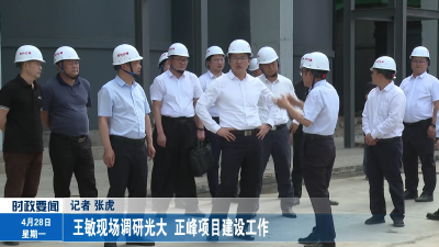 王敏现场调研光大、正峰项目建设工作