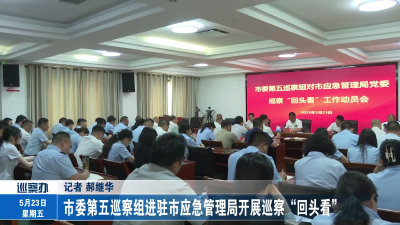 市委第五巡察组进驻市应急管理局开展巡察“回头看”