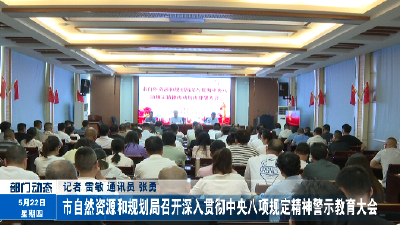市自然资源和规划局召开深入贯彻中央八项规定精神警示教育大会