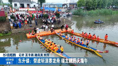 东升镇：劈波斩浪赛龙舟 瑞龙翻腾庆端午