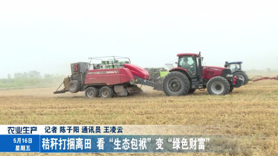 秸秆打捆离田  看“生态包袱”变“绿色财富”