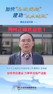 25.4.11加快“县域崛起”建功“支点建设”重点企业代表访谈荆州市正峰再生资源有限公司 董事长 王晓波加快项目建设 力争早日投产达能.mp4
