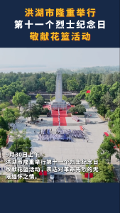 洪湖市隆重举行第十一个烈士纪念日敬献花篮活动#洪湖#烈士纪念日