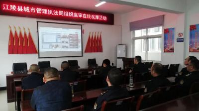 江陵县开展集中线上观摩庭审活动