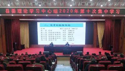 县委理论学习中心组举行2020年第十次集中学习