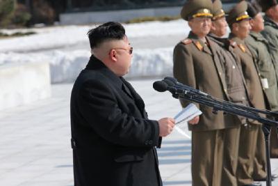 金正恩视察北部城市三池渊