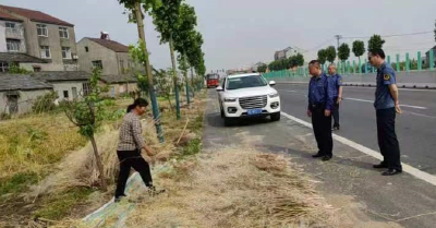 公路不是晒粮场！江陵整治打场晒粮