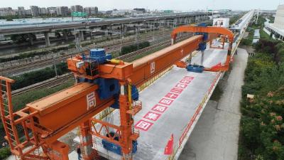 上海首条市域铁路“机场联络线”1标全线架梁完成