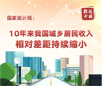 国家统计局：10年来我国城乡居民收入相对差距持续缩小