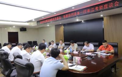 北京中化明达股权投资基金管理有限公司、创新协同（武汉）资本管理有限公司来江考察