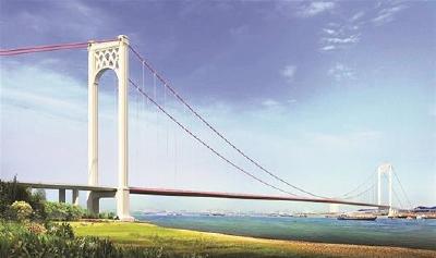 周青视察伍家岗长江大桥建设工地