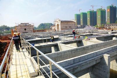 点军最大污水处理厂加紧建设