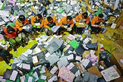 去年中国快递业务量规模居世界首位 成经济亮点