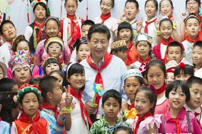 习近平给孩子们描绘的“童心圆”