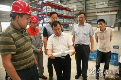 市“三新”项目督查组来猇督查重点项目建设情况