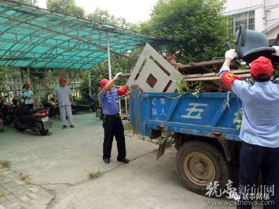 桐岭新村社区展环境卫生整治