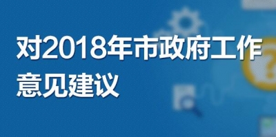 对2018年宜昌市政府工作意见建议的征集