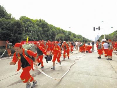 保护长江生态 森林消防大比武