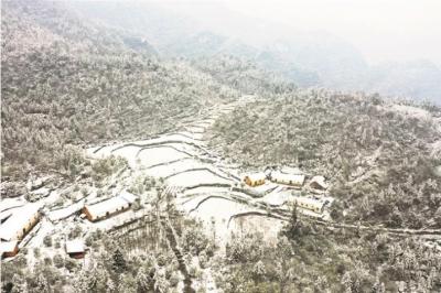 跨年寒潮来袭 点军银装如画