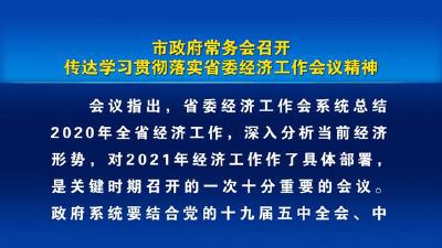 市政府常务会召开