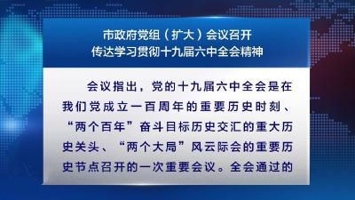 市政府党组（扩大）会议召开