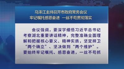马泽江主持召开市政府常务会议